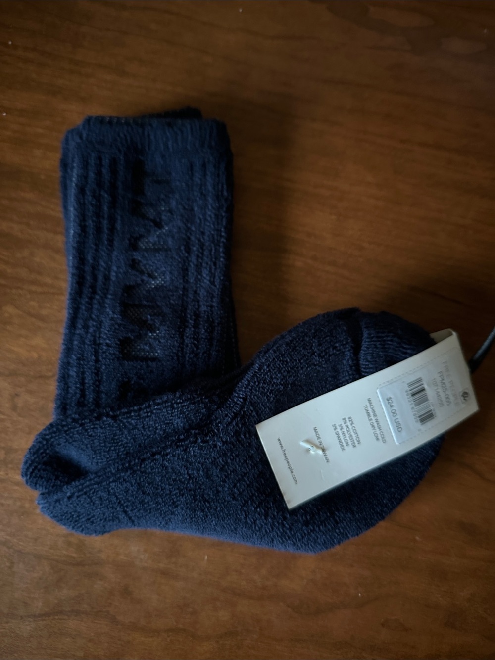 FP Movement Terry Recovery crew Sock - Navy NWT